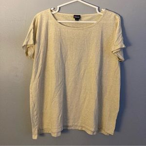 Patagonia Women’s Striped Yellow Hemp Cotton Blend Shirt Size M